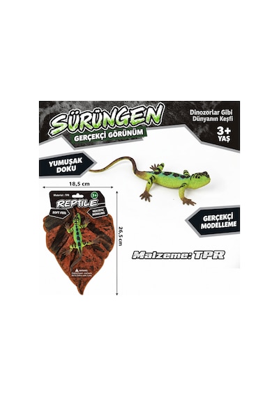 Squishy Kertenkele Figürü Yumuşak Uzayan Sürüngen Stres Oyuncağı