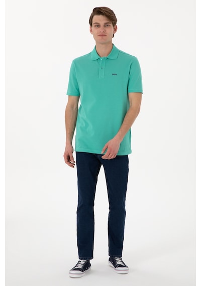 U.S. Polo Assn. Erkek Polo Yaka Mint Basic Tişört 50306007-VR090