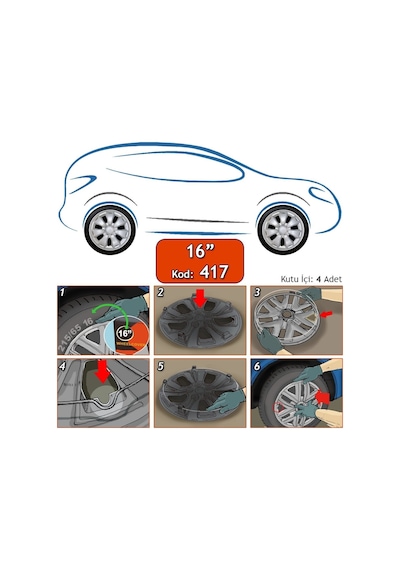 Ford Focus Jant Kapağı 16 Inç Kırılmaz Ve Esnek