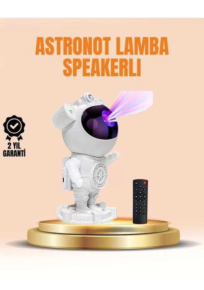 Home Bluetooth Ve Dahili Ses Özellikli Astronot Projeksiyon Lambası