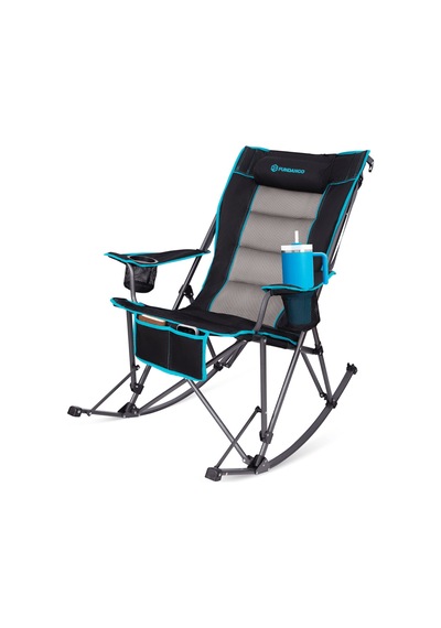 Fundango Cozy Rocking Chair Sallanan Katlanır Kamp Sandalyesi Black Siyah