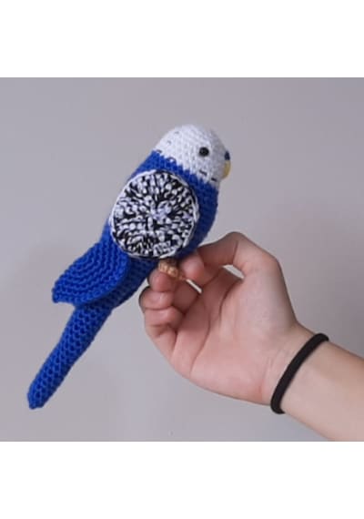 Amigurumi Kuş Oyuncak Muhabbet Kuşu Lacivert  KIrçıllı