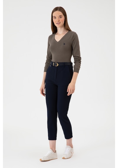 U.S. Polo Assn. Kadın Açık Lacivert Carrot High Waist Fit Kanvas Pantolon 50309273-VR059 U.S. Polo Assn. Kadın Açık Lacivert Carrot High Waist Fit Kanvas Pantolon 50309273-VR059