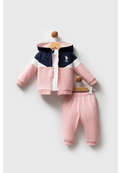 U.S. Polo Assn. U.s.polo Assn Kız Bebek 3lü Takım - Açık Pembe Açık Pembe