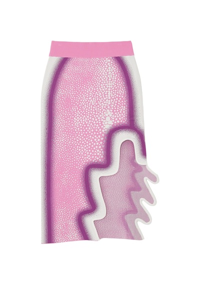 Ph5 Renkli Midi Etek Pembe