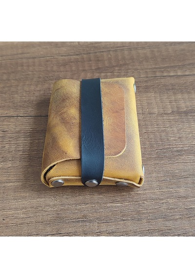 Sumerian Leather Craft Deri Cüzdan Kadın Cat Sarısı Sarı