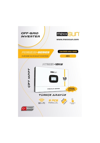 Mexxsun Premium 12 Kw 48v Mppt Akıllı İnverter Paralel /wi-fi/ Dual Output