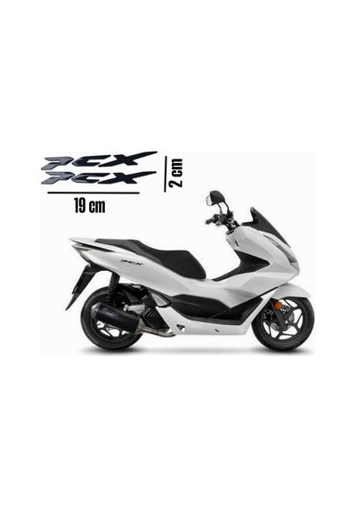 Pcx Amblem Logo 3d Sticker Yazı 2 Adet Set Siyah Renk Siyah