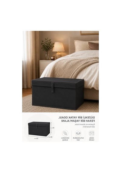 Maxi Boy, 50x40x30 Cm Ölçülerinde Lüks Organizer Saklama Kutusu Açık Bej