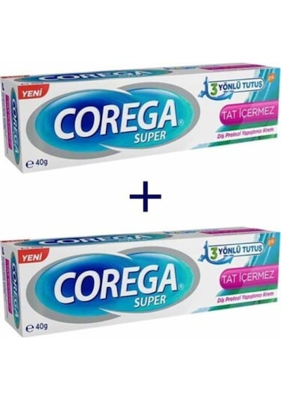 Tat Içermez Diş Protez Yapıştırıcı Krem 40gr 2adet