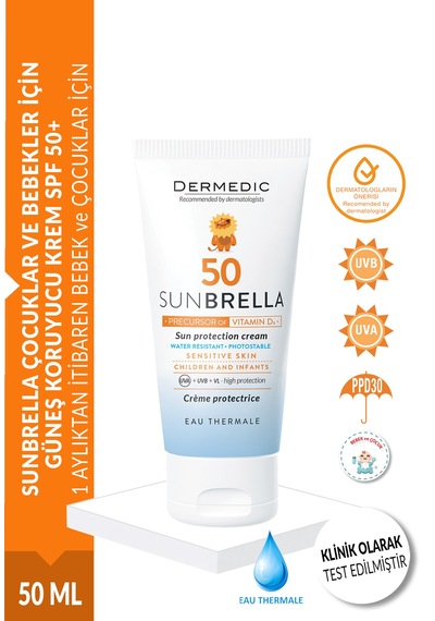 Dermedıc Sunbrella Çocuklar Ve Bebekler İçin Güneş Koruyucu Krem