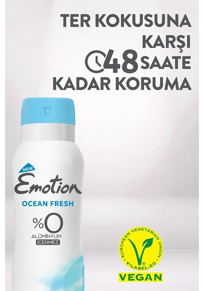 Tr Ocean Fresh Kadın Alüminyumsuz Vegan Deodorant 3x200 Ml Hızlı Kurur, Leke Bırakmaz