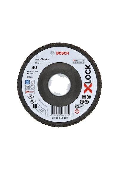 Bosch - X-lock - 115 Mm 80 Kum Best Serisi Metal Flap Disk