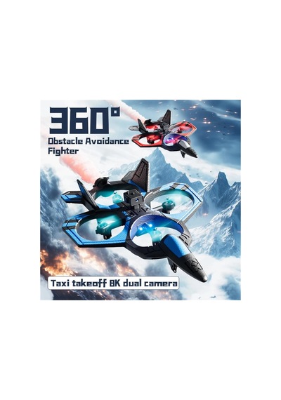 V46 8k Çift Kameralı Quadcopter 360 Engel Tanıma Özellikli Rc Uçak - Akrobasi Hareketi - Mavi
