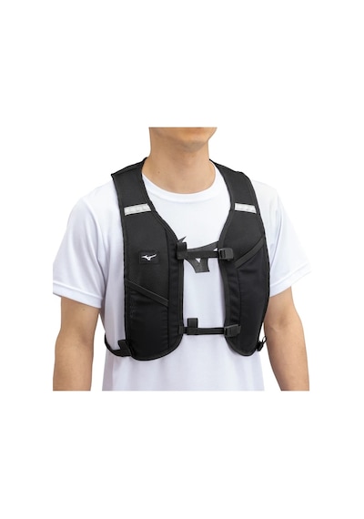 Mizuno Mesh Backpack Unisex Koşu Çantası Siyah Çok Renkli