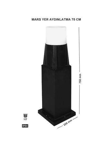 Mars 75 Cm Bahçe Aydınlatma Lambası Zita Bahçe Lambası Set Üstü Yol Aydınlatma 220v Ip54 Çok Renkli