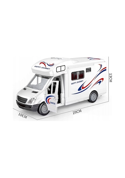 Sürtmeli Sesli Işıklı Oyuncak Karavan Kapıları Açılabilen 29 Cm