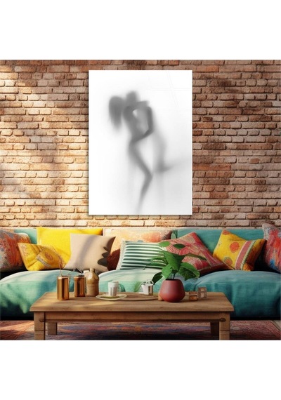 Gerçek Cama Baskı Sanat Temalı Tekli Cam Tablo S124