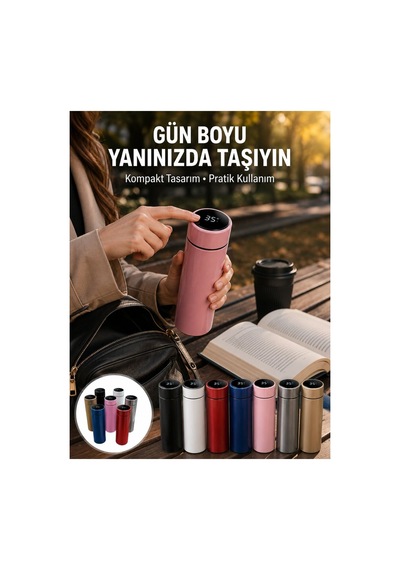 Led Sıcaklık Ölçerli 250 Ml Yalıtımlı Termos Şişe Yeni Nesil - Hs08372078-7959 Renkli Renkli