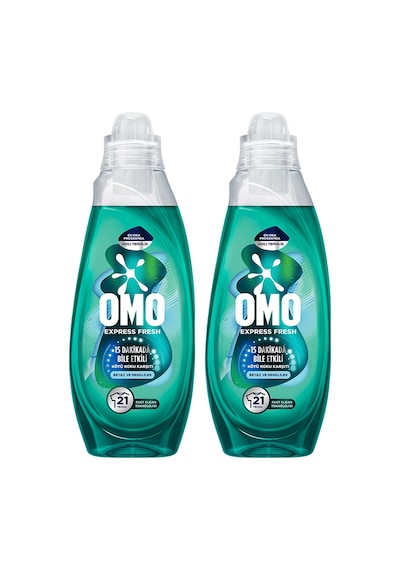Omo Express Fresh Kötü Koku Karşıtı Renkliler&beyazlar Sıvı Çamaşır Deterjanı 840 Ml X2 Diğer