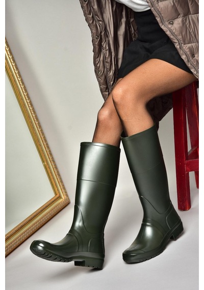 Fox Shoes T858704009 Haki Yağmur Çizmesi Haki-suni Deri Haki