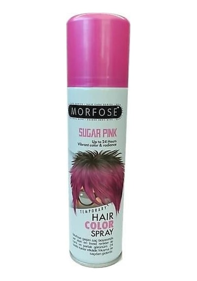 Morfose Hair Color Geçici Renkli Saç Spreyi Pembe