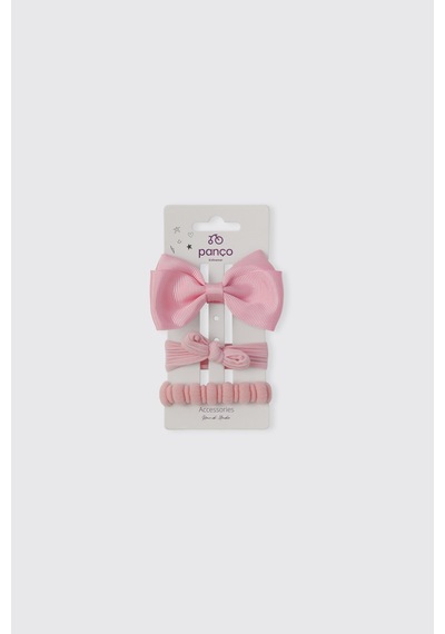 Panço Kız Çocukpembe Taç Toka Seti 2612gk09046 Pembe