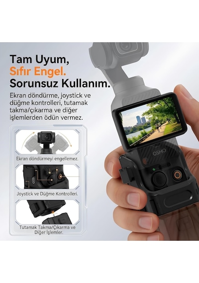 Lexroo Djı Osmo Pocket 3/4 İle Uyumlu Manyetik Genişletme Çerçevesi Brkt Standart