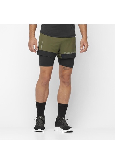 Salomon Cross 2ın1 Shorts M 27971 Çok Renkli