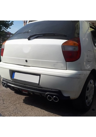 Fiat Palio Yeni Kasa Uyumlu Body Kit Difüzör 4 Çıkış Yuvarlak Siyah Model 2