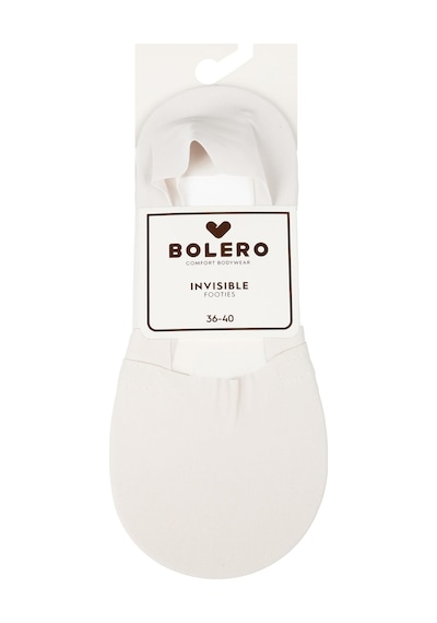 Bolero 3'lü Paket Kadın Görünmez Beyaz Babet Çorap - Dikişsiz Lazer Kesim Konforlu Çorap