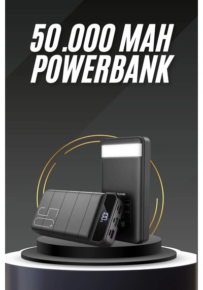 Mey İthalat 50.000 Mah Led Dijital Göstergeli Usb Çıkışı Powerbank Çok Renkli