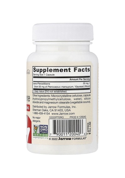 Jarrow Formulas, Vegan Trans-pterostilbene, 50 Mg, 60 Veggie Capsules