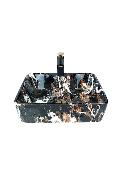 Siyah Tiger Eye Çanak Lavabo Renkli