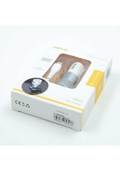 JOPUS Type C Araç Sarji JO-A6 Jwix 2in1 3100 mAh Açik Gri