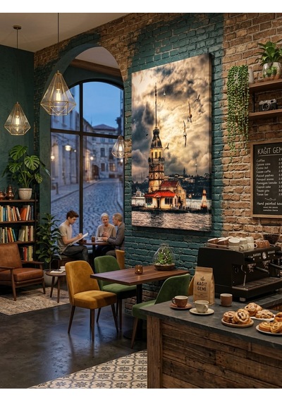 Tablo 60x90 Cm Büyük Boy Kafe Ve Salon Hediyelik Duvar Aksesuarı Mat Beyaz