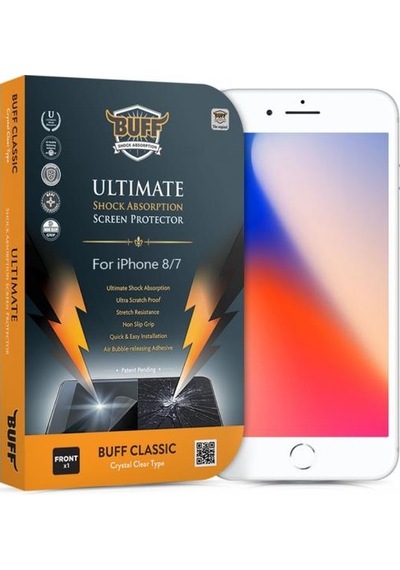 Buff Apple Uyumlu   iPhone 8/7 İle Darbe Emici Ekran Koruyucu Film