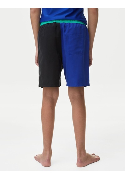 Marks & Spencer Renk Bloklu Deniz Şortu (6-16 Yaş) T87007297W Mavi