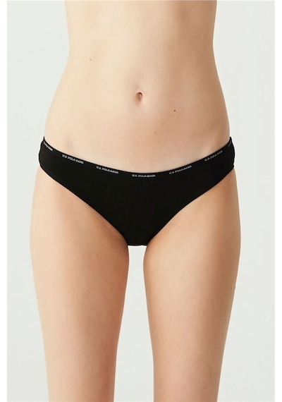 U.s. Polo Assn. Kadın 5'li Slip Siyah-beyaz-ten-beyaz-ten 001