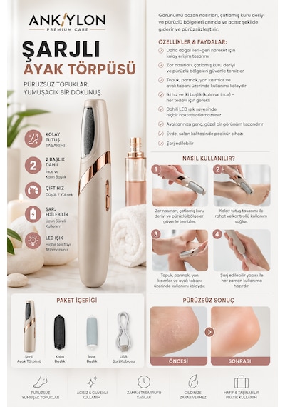 Ankylon Şarjlı Ayak Törpüsü
