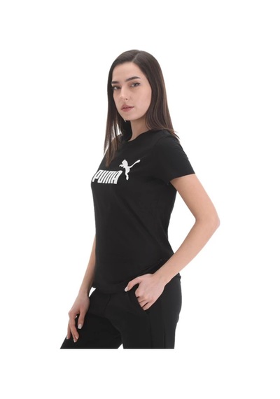 Puma Essential Logo Tee Kadın Tişört Siyah
