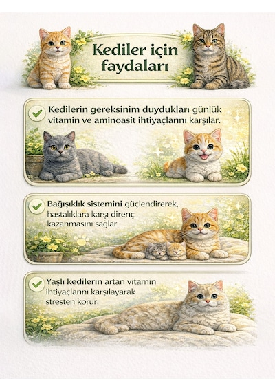 Clovit Multivit kediler için multivitamin ve amino asit takviyes