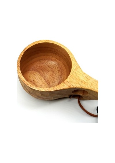 Desenli Kuksa Bardak - Kaliteli Malzeme İle Tasarlanmış Açık Ahşap