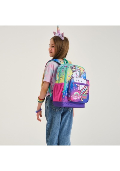 Coral High Kids Lavanta Su Yeşili Unicorn Desenli Dört Bölmeli Okul Sırt Çantası 23729