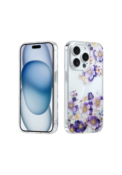 İphone 17 Air Uyumlu Kılıf Solmayan Imd Baskı Desenli, Şeffaf Tpu+pc Botanik Kapak