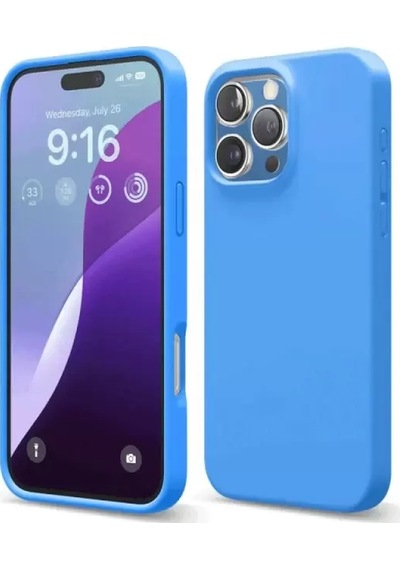 Newface Apple İphone 16 Pro Kılıf First Silikon - Mavi
