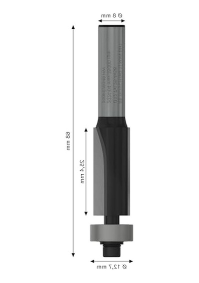 Ahşap İçin Debriyaj Frezesi - 12,7 Mm Çap, 25 Mm Uzunluk
