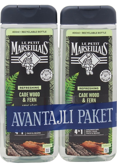 Le Petit Marseillais Cade Wood & Fern Duş Jeli 2 x 400 ML