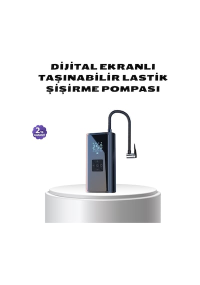 Kablosuz Dijital Lastik Şişirme Pompası Led Işıklı 80w Standart