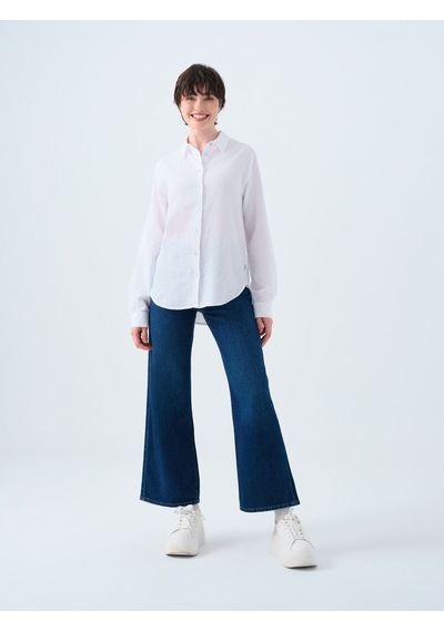 LOFT Loose Fit Kadın Gömlek U.kol Lf2039039 Q1.v1 Beyaz